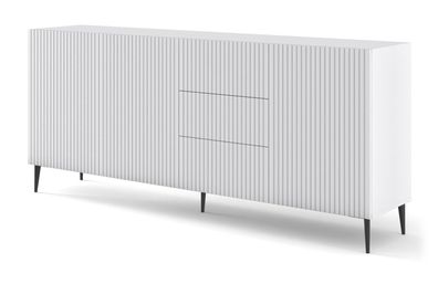 Furnlux Sideboard Ravenna B Weiß & Schwarz 200cm
