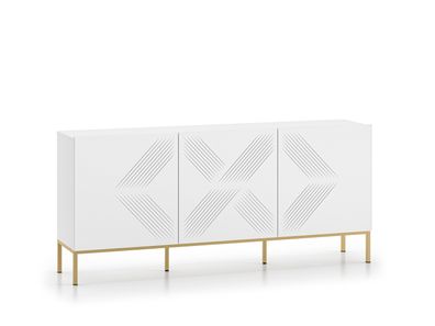 Furnlux Sideboard Clearing Weiß & Gold 170cm
