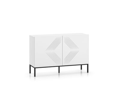 Furnlux Sideboard Clearing Weiß & Schwarz 114cm