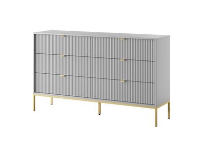 Furnlux Kommode Avon Grau & Gold 154cm