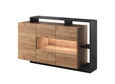 Furnlux Sideboard Alva Beige & Schwarz 155cm