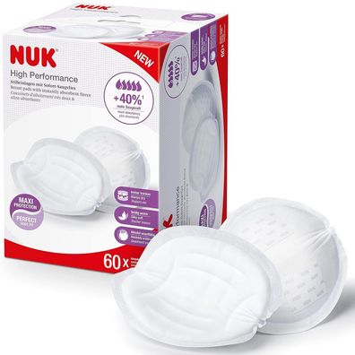 NUK High-Performance 60x Einweg-Stilleinlagen Sofort-Saugvlies, + 40% Saugkraft