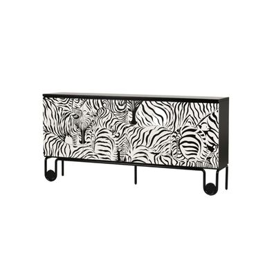 Furnlux Sideboard Stilig Schwarz & Weiss 183cm