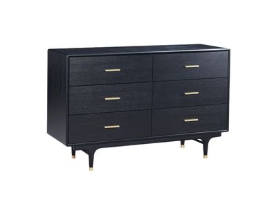 Furnlux Sideboard Stilig Schwarz 140cm