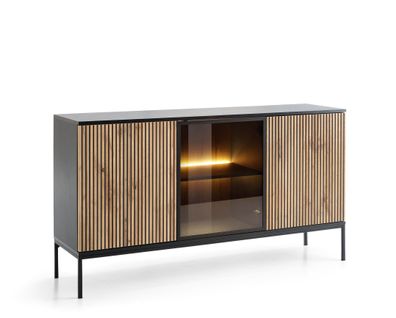 Furnlux Sideboard Sento Schwarz 154cm