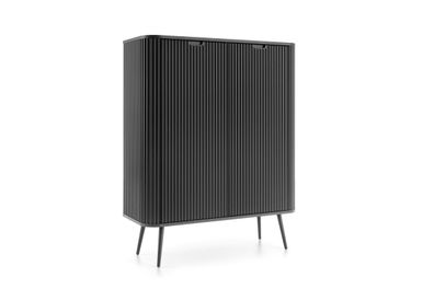 Furnlux Sideboard Zova Schwarz 103cm
