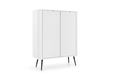 Furnlux Sideboard Zova Weiss & Schwarz 103cm