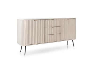 Furnlux Sideboard Zova Beige & Schwarz 168cm