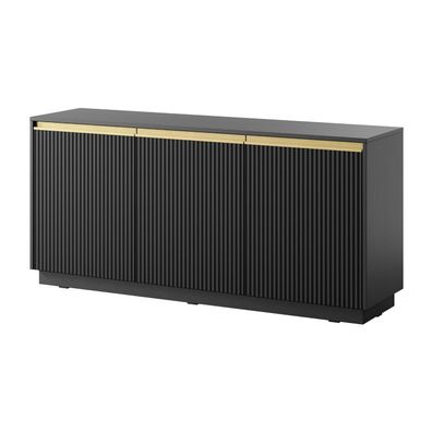 Furnlux Sideboard Royal Schwarz & Gold 154cm