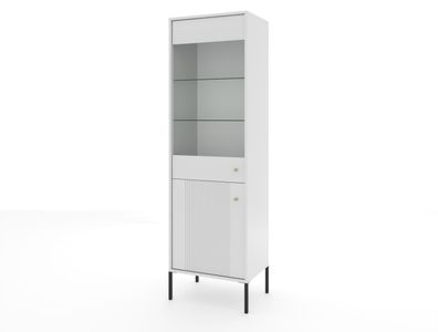 Furnlux Vitrine Iseo Weiss & Schwarz 54cm