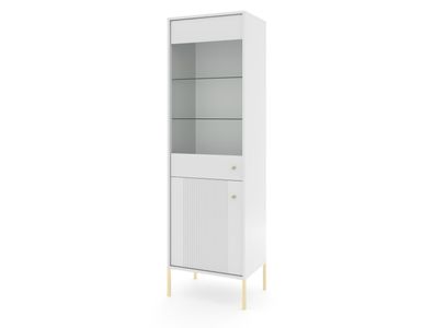 Furnlux Vitrine Iseo Weiss & Gold 54cm