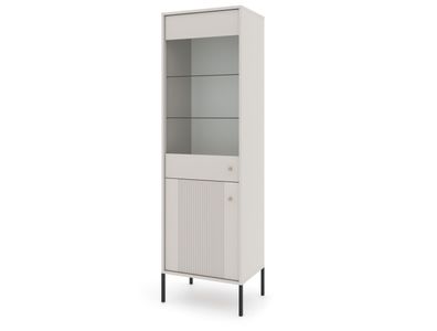 Furnlux Vitrine Iseo Beige & Schwarz 54cm