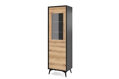 Furnlux Vitrine Diamond Beige & Schwarz 54cm