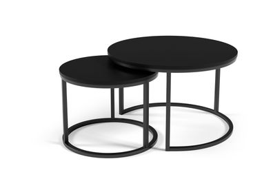 Furnlux Couchtisch Raben Schwarz 75cm