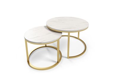 Furnlux Couchtisch Raben Weiss 58cm