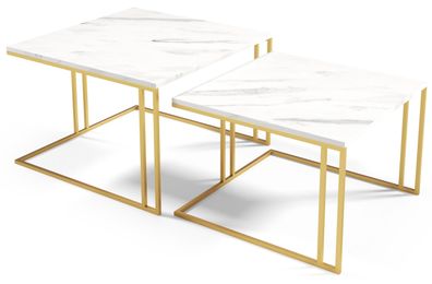 Furnlux Couchtisch Astro Weiss & Grau 76cm