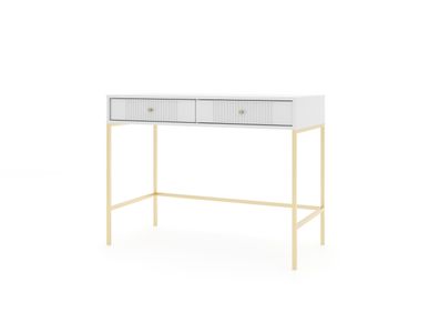 Furnlux Konsolentisch Iseo Weiss & Gold 104cm