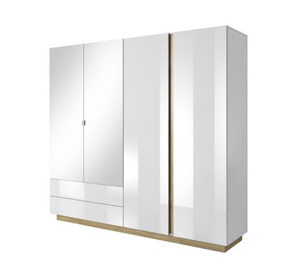 Furnlux Kleiderschrank Arcade Weiss 220cm