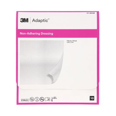 3M Adaptic non-adhering dressing feuchte Wundauflage, 10 Stück - 7,6x7,6cm