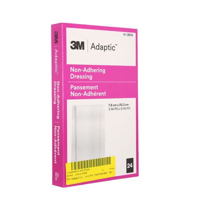 3M Adaptic non-adhering dressing feuchte Wundauflage, 24 Stück - 7,6x20,3cm