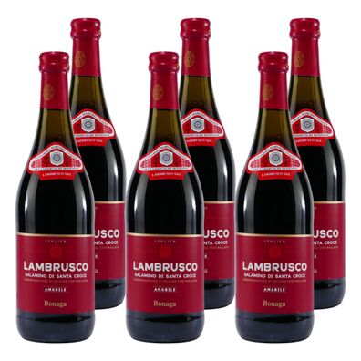 Bonaga Lambrusco DOC -lieblich- (6 x 0,75L)