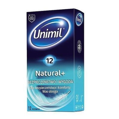 Unimil Natural+ Latex Kondome, 12 Stück