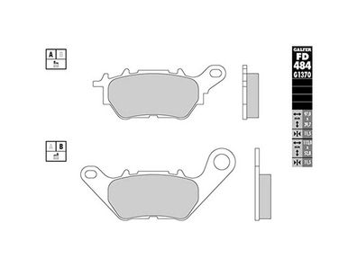 GALFER Bremsbelag "FD484" Satz G1370, Sintermetall Straße