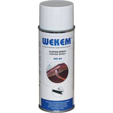 Wekem 400ml Kupfer-Spray WS84 Kupferspray Kupferfarbe 99% Kupfer