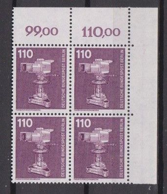 Berlin 1982 postfrisch vierer Block MiNr. 668 Freimarken Industrie und Technik