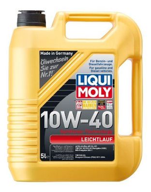 LIQUI MOLY Motoröl "Leichtlauf" SAE 10W- 5 l Kanister