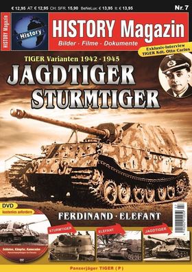 History Magazin Nr. 7 - Jagdtiger - Sturmtiger - Ferdinand - Elefant - inkl. DVD