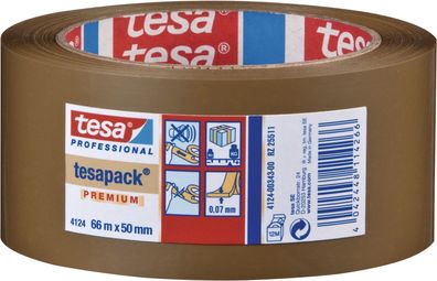 Verpackungsklebeband PVC tesapack® 4124 chamois L.66m B.50mm Rl. TESA