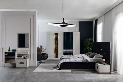 Schlafzimmer Bett 2X Nachttische Kleiderschrank 6Tlg Design Möbel Luxus