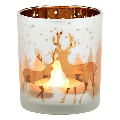 Inge-Glas Windlicht Hirsch weiß
