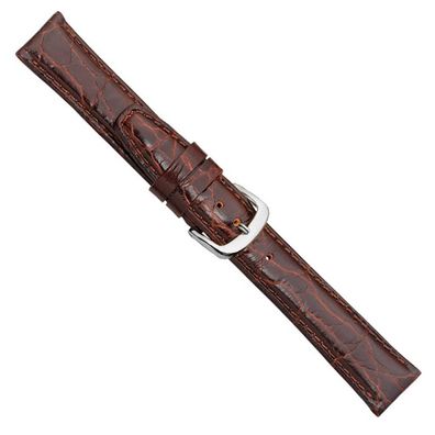 Uhrenarmband Kalbsleder Braun Kroko-Prägung Herzog 20908S