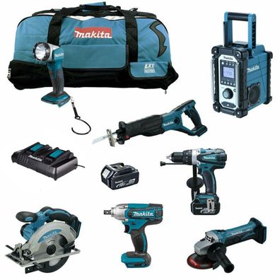 MAKITA DTW190 Schlagschrauber Combo Kit LXT 18V 11tlg. Akku Werkzeug Set NEU