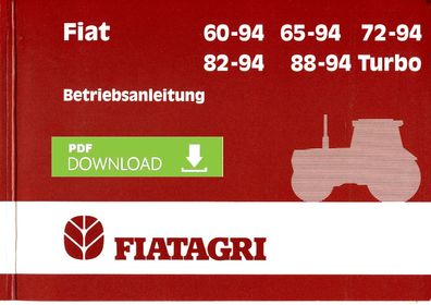 Betriebsanleitung Fiat Fiatagri 60-94 65-94 72-94 82-94 88-94Turbo