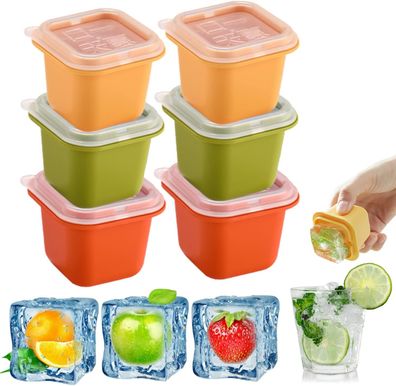 2,2-Zoll-Wasserflaschen-Eiswürfelform, 6er-Pack-Tablett