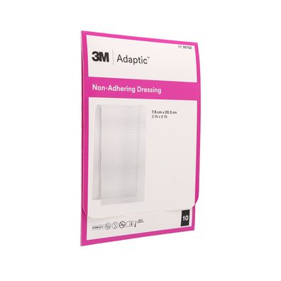 3M Adaptic non-adhering dressing feuchte Wundauflage, 10 Stück - 7,6x20,3cm