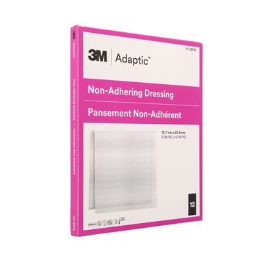 3M Adaptic non-adhering dressing feuchte Wundauflage, 12 Stück - 12,7x22,9cm