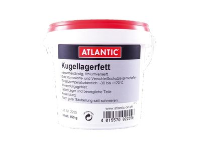 Atlantic Kugellagerfett Transparent, sorgt für ein 450 g Eimer