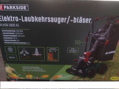 PARKSIDE® Elektro-Laubkehrsauger/ -Bläser »PLKSB 1800 A1«