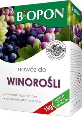 Dünger für Weinreben Beerendünger Trauben Weintrauben Weinstock Himbeeren 1kg