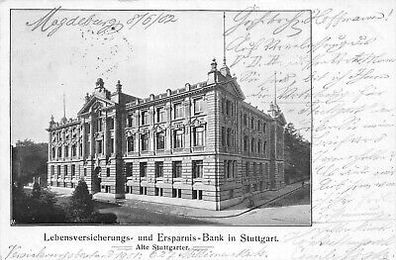 Lebensversicherungs- und Ersparnis-Bank in Stuttgart Alte Stuttgarter AK 1902