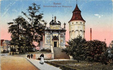 Rastatt Einsiedlerkapelle und Wasserturm Baden-Württemberg AK