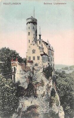 Reutlingen Schloss Lichtenstein Baden-Württemberg Postkarte AK 1908