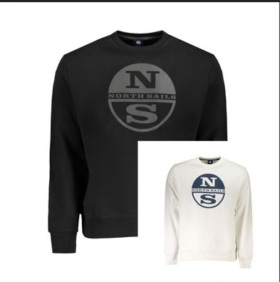 2 x North Sails Logo Sweatshirt Set für Herren Schwarz und weiss S-2XL