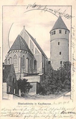 Blasiuskirche in Kaufbeuren Postkarte AK 1903