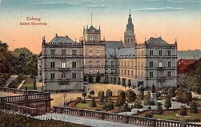 Coburg Schloß Ehrenburg Postkarte AK 1918