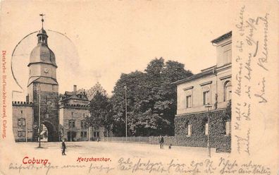 Coburg Ketschenthor Postkarte AK 1901